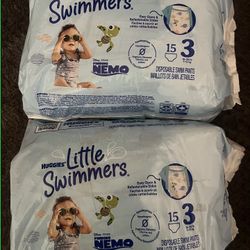 Huggies Little Swimmers Disposable Swim Diapers, Size 3 (16-26 lbs), 15 Ct 