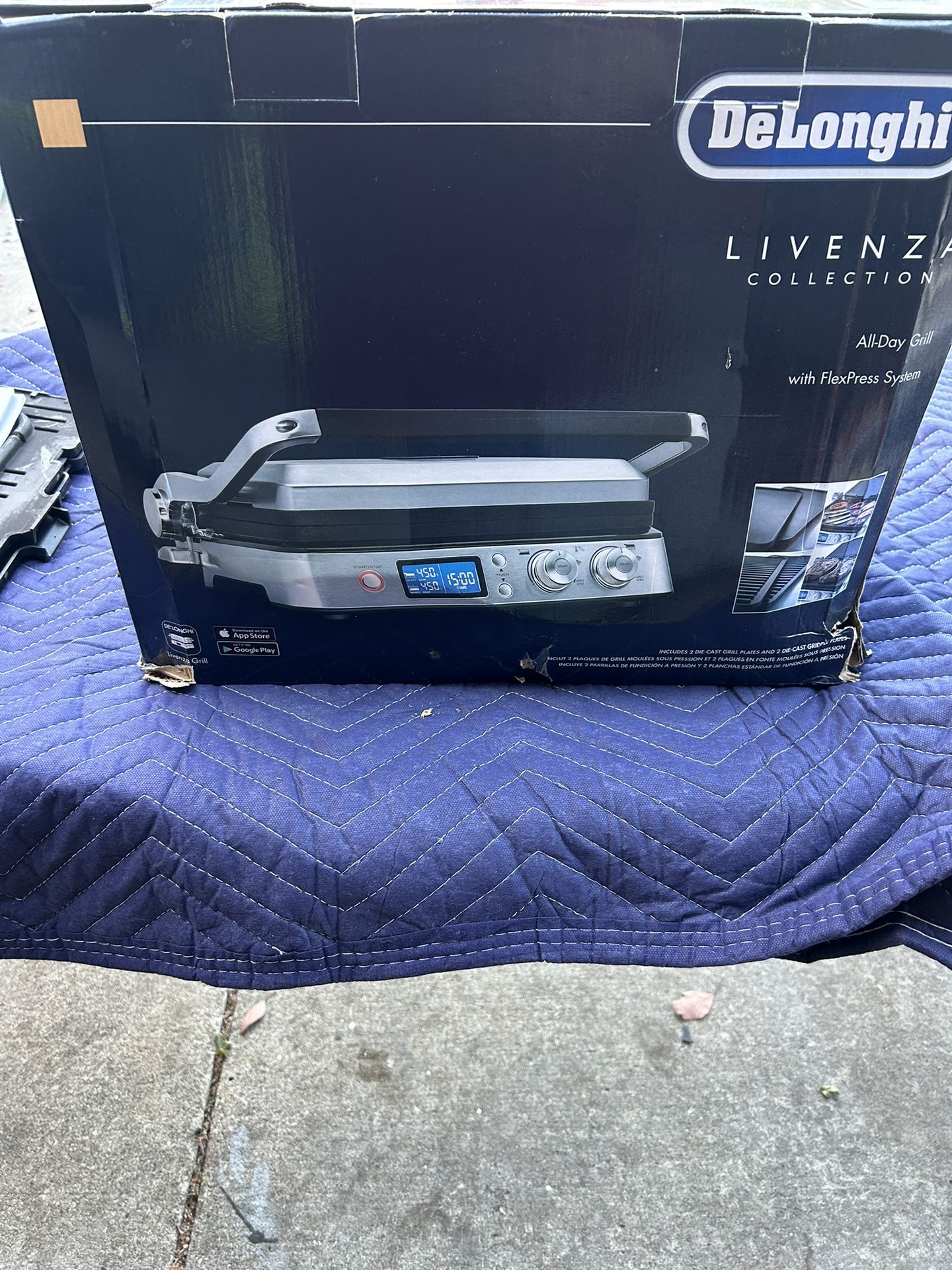 De'Longhi America CGH1020D Livenza All Day Combination Contact Grill and Open Barbecue, Stainless Steel