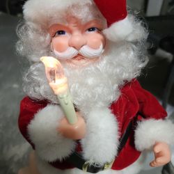 Vintage Rennoc Santa
Claus Doll Holding
Candle Light.. Battery
Included
