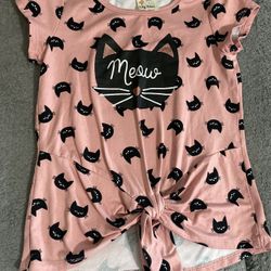 LIKE NEW Girls Size 6/6x Kitty Shirt