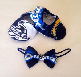 Chargers baby booties
