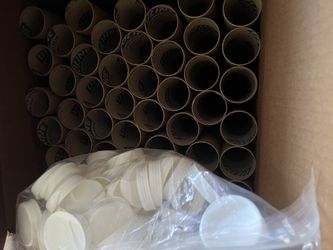 Box Of 50 Poster Tubes With End Caps 