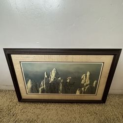 The Pass by Stephen Lyman, Double Signed Limited Lithograph (Framed)
