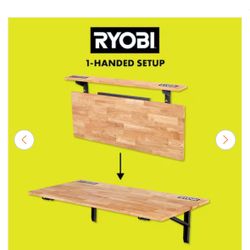 RYOBI Stowaway Wall Mounted Folding Workbench Table