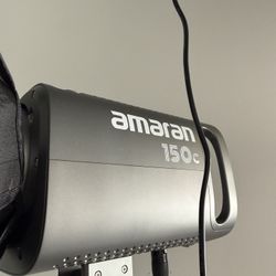 3 Amaran 150c Professional Lights. With Heavy Duty Light Stands And Attached Soft Boxes