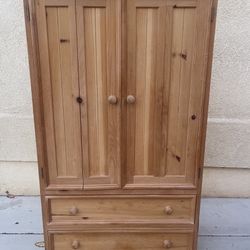 closet And Two Drawer Dresser In Excellent Condition Solid Wood Super Clean Lightly Used