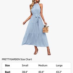 Baby Blue Summer Floral Mix Sundress - Medium