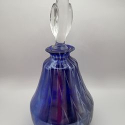 Vintage Blue Cobalt Blue Glass Perfume Bottle 