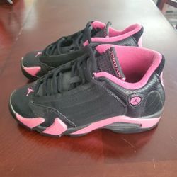 Jordan Retro 14 Desert Pink Sz 3.5Y Used
