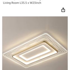  LED Flush Mount Ceiling Light Acrylic Ultrathin Ceiling Lamp Dimmable 3500K-6000K w/Remote for Dinning Room Bedroom Living Room L35.5 x W2