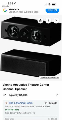 Vienna Acoustics Theatro Center Channel Speaker