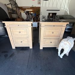Bedroom bed frame king set w side table and dresser