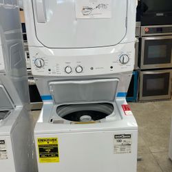 Ge Stakable 27” Gas Dryer And Washer 