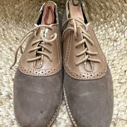 G.H. Bass & Co. Brown and Tan Leather Flats