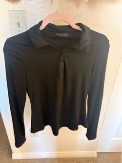 Black long sleeve top