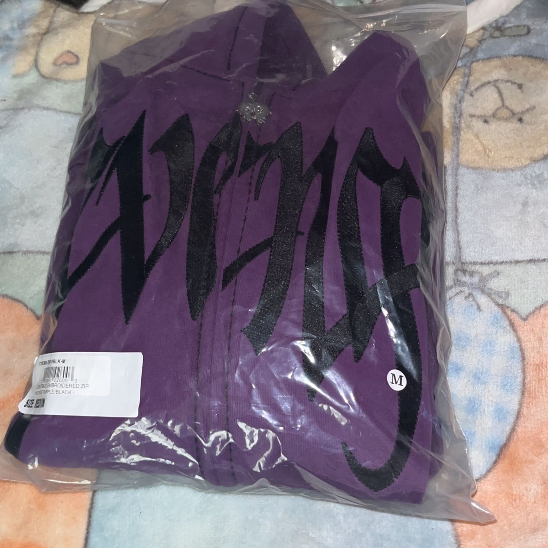 Purple And Black Revenge Hoodie Size M