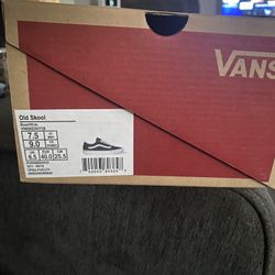Vans Mens 7.5 Or Women Size 9