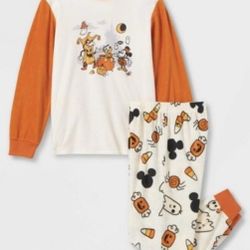 Men’s Family Disney 2 piece Mickey Mouse Fido Pluto Halloween Pajama Set Size XL