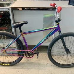 Throne The Goon 29 29” BMX Bike Oil Slick Finish Bicycle TIG-welded Alloy Frame Maxxis Tire Fixed Gear Freestyle Outdoor Hobby Personal Transport