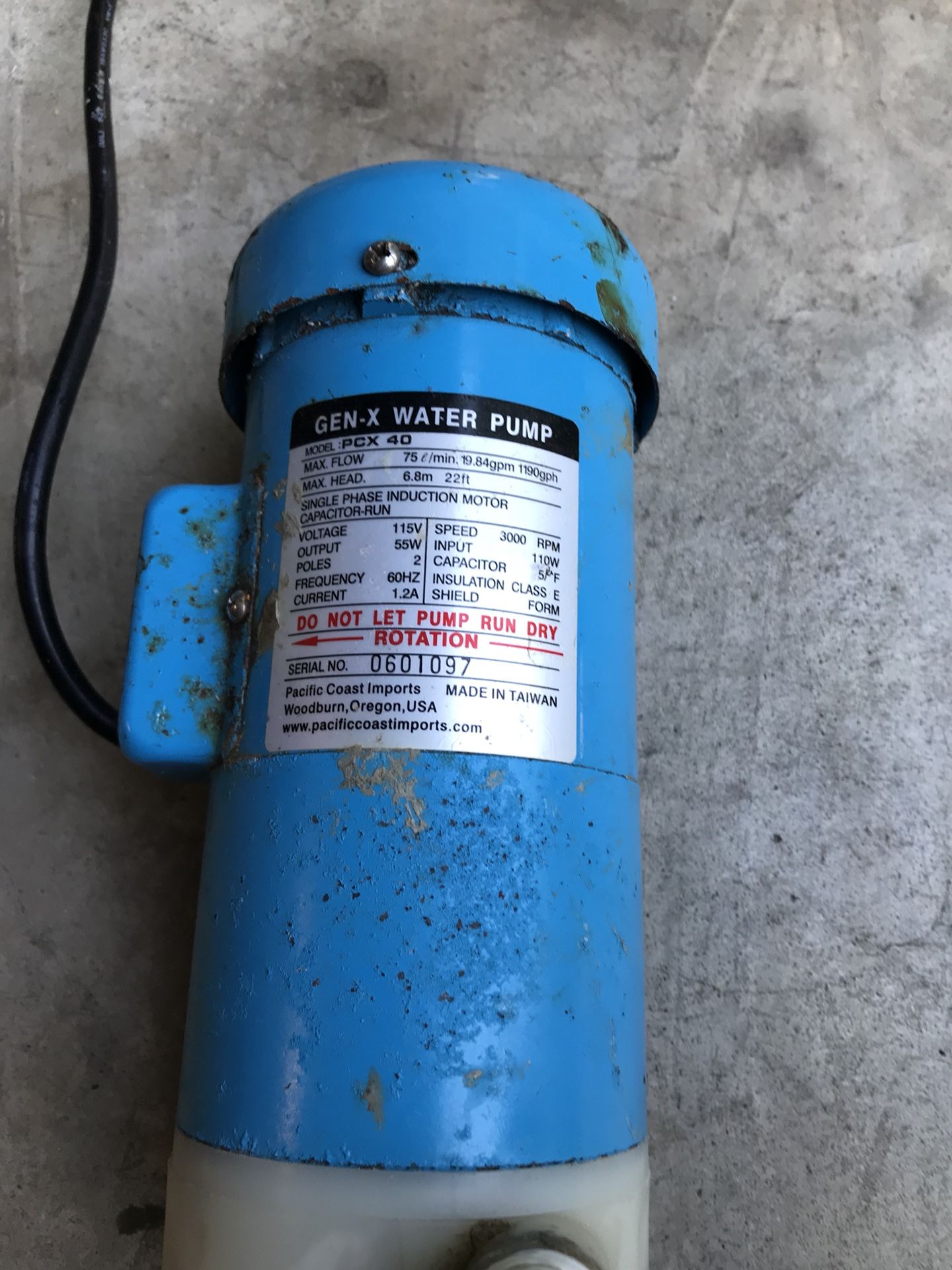 Gen X PCX 40 water pump