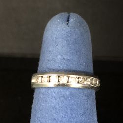 Platinum  Diamond Band 4.8 Grams Size 4.5 