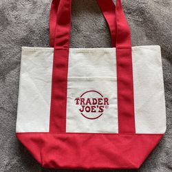Limited Edition Trader Joe's Mini Canvas Tote RED