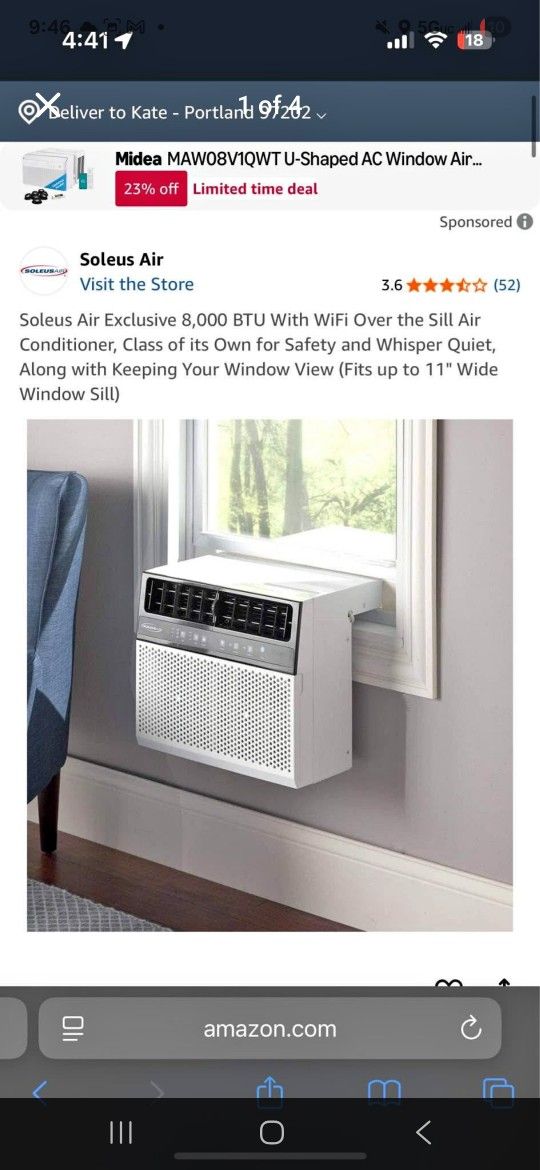 
Soleus 8K BTU 3-in-1 w/ Wi-Fi Split Window Air Conditioner