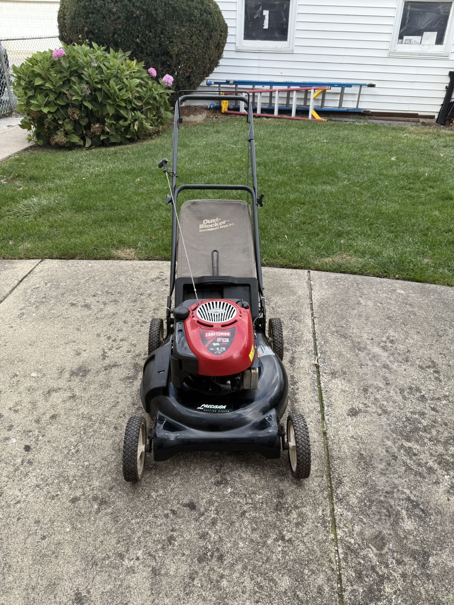 CRAFTSMAN LAWNMOWER WITH BAG. $140.00 OR BEST OFFER.