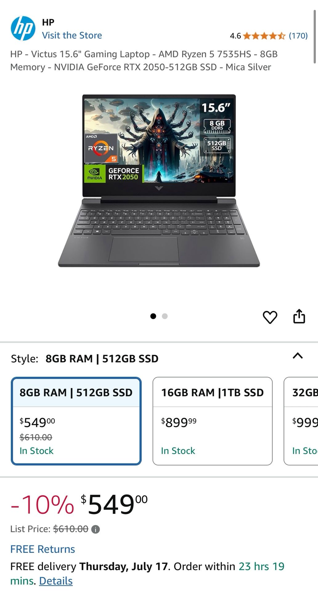 Hp Victus Gaming Laptop