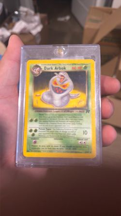 Dark Arbok Pokémon Card in Hard Case
