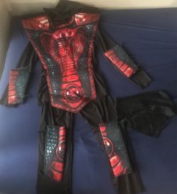 Red Cobra Ninja Halloween Costume, boy size S (6-7)