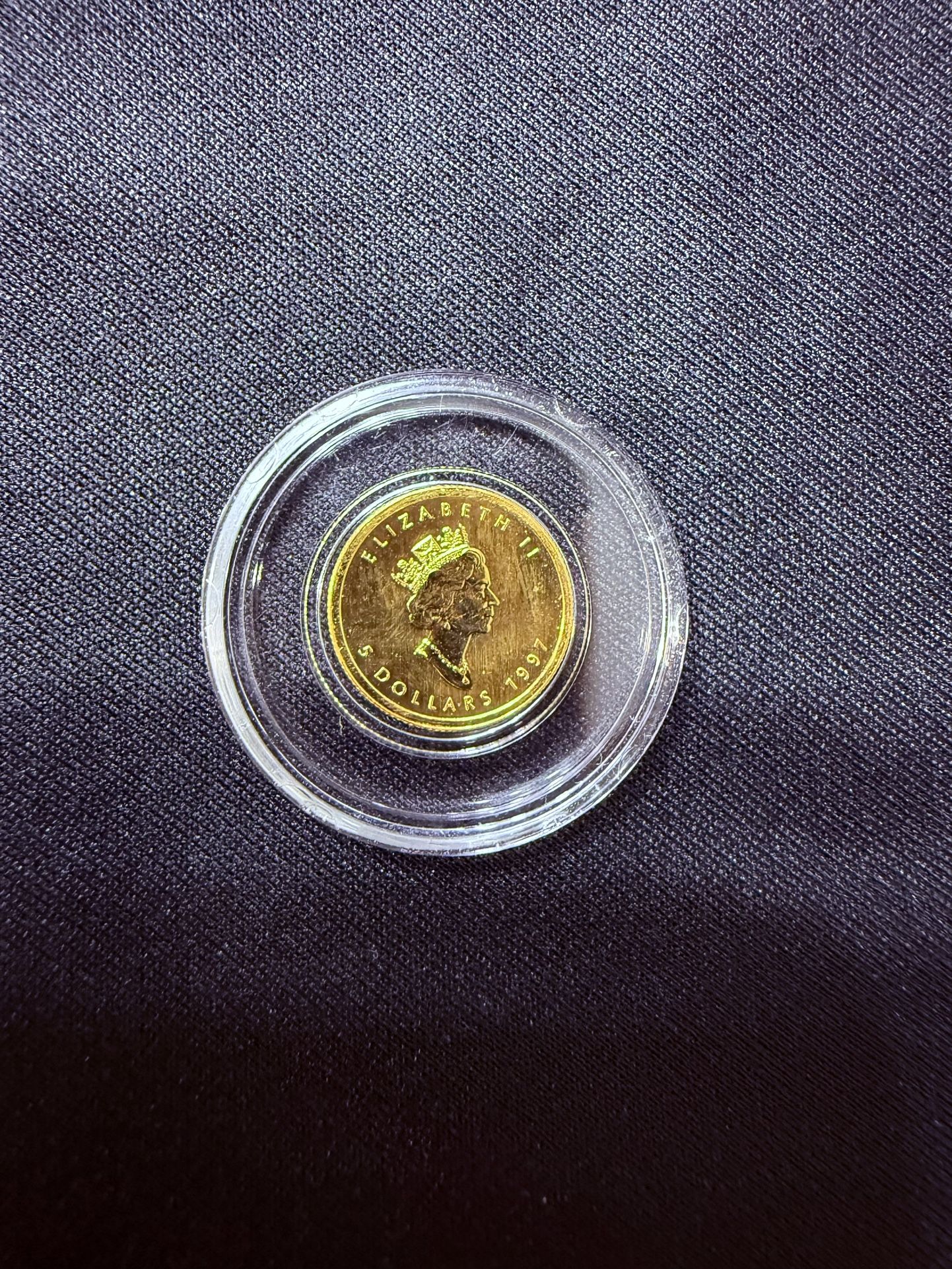 1997 $5 Gold 1/10 Ounce Canadian Maple Leaf 