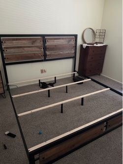 king size bed frame and headboard