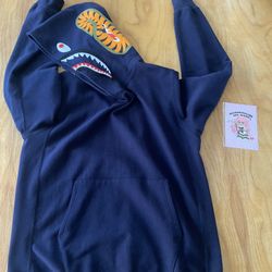 Blue Bape Shark Pullover
