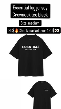 Essential Fog Jersey Crewneck Tee Black
