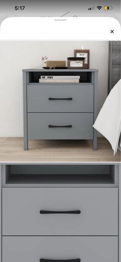 Grey nightstand new in box