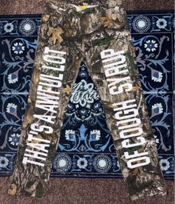 ALOCS CAMO FLARED JEANS