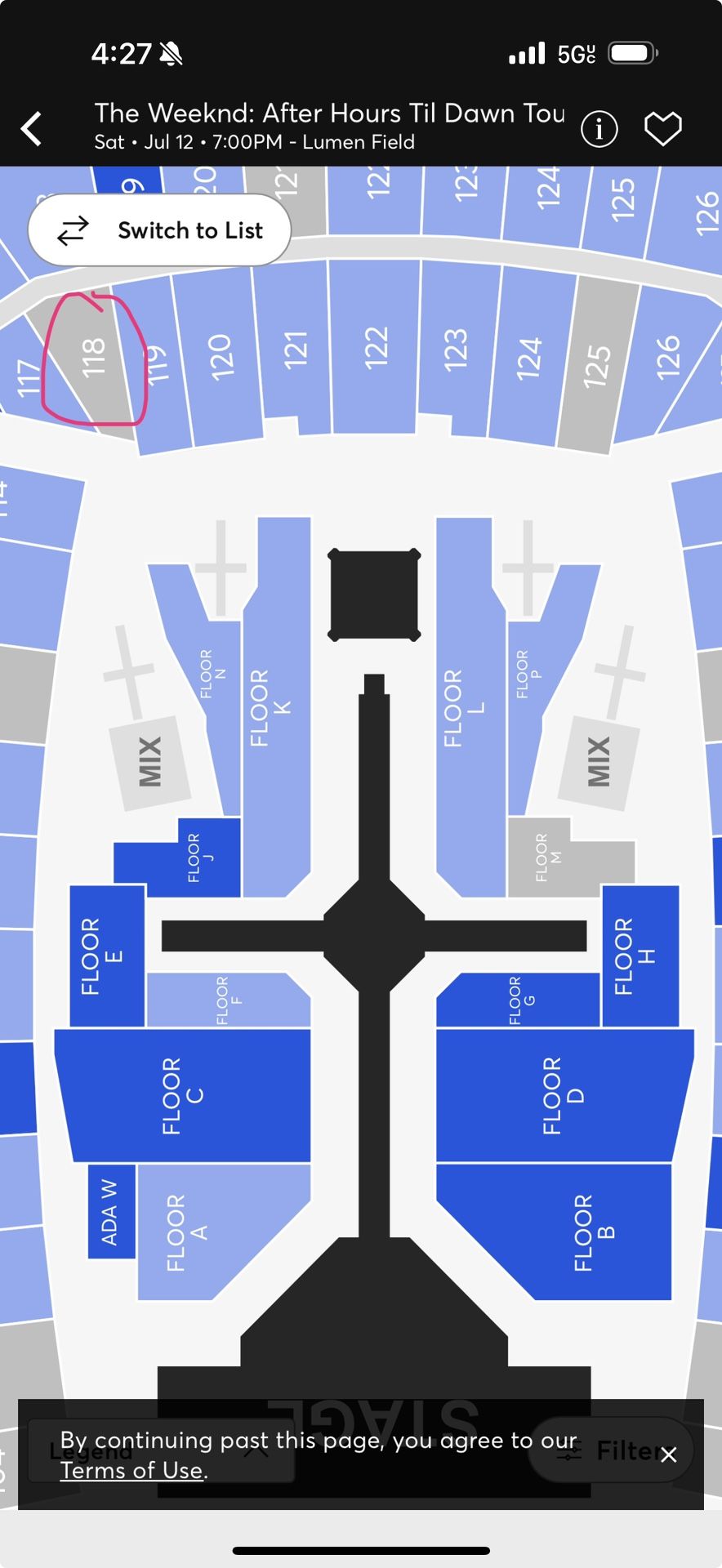 The Weeknd Tickets at Lumen Field in Seattle