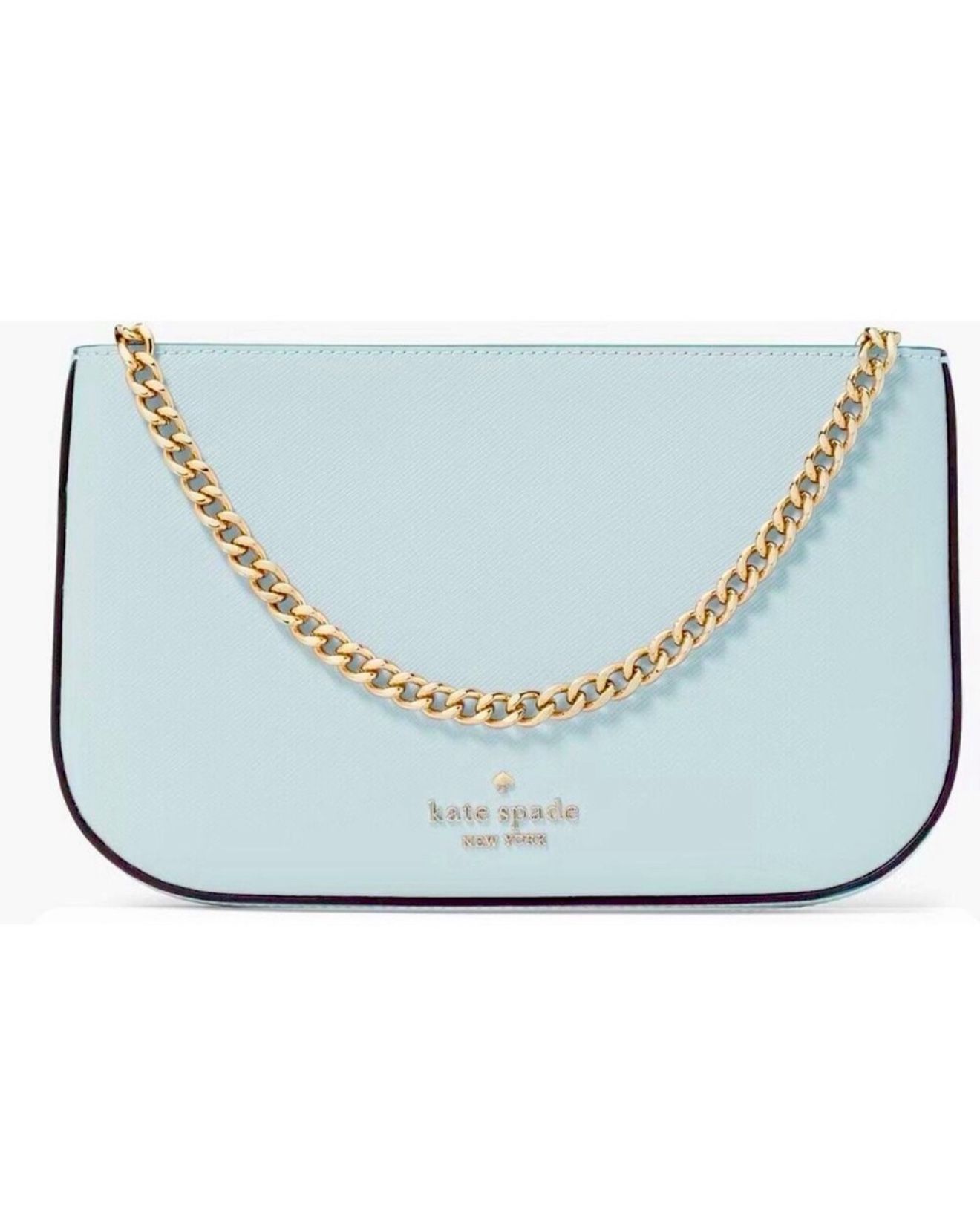 KATE SPADE ♠️ New York "Madison" 🩵BLUE GLOW🩵 SAFFIANO LEATHER POCHETTE Style No. KF396 MSRP: $240.00 🌟🌟🌟BRAND NEW🌟🌟🌟with tags 🏷️