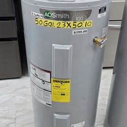 Electric Water Heater 50 Gallons 1 Year Warranty Garantia Por Escrito 