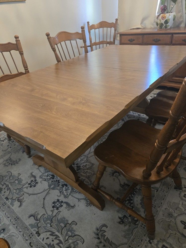 Dining Table & Dining Server Cabinet Set * Thanksgiving Ready*