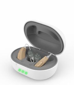 True Hearing Aids (Not Amplifier), Hearing Aids Rechargeable for Seniors with Noise Cancelling, Lightweight with 3 Noise Reduction Modes, 16-Channel D