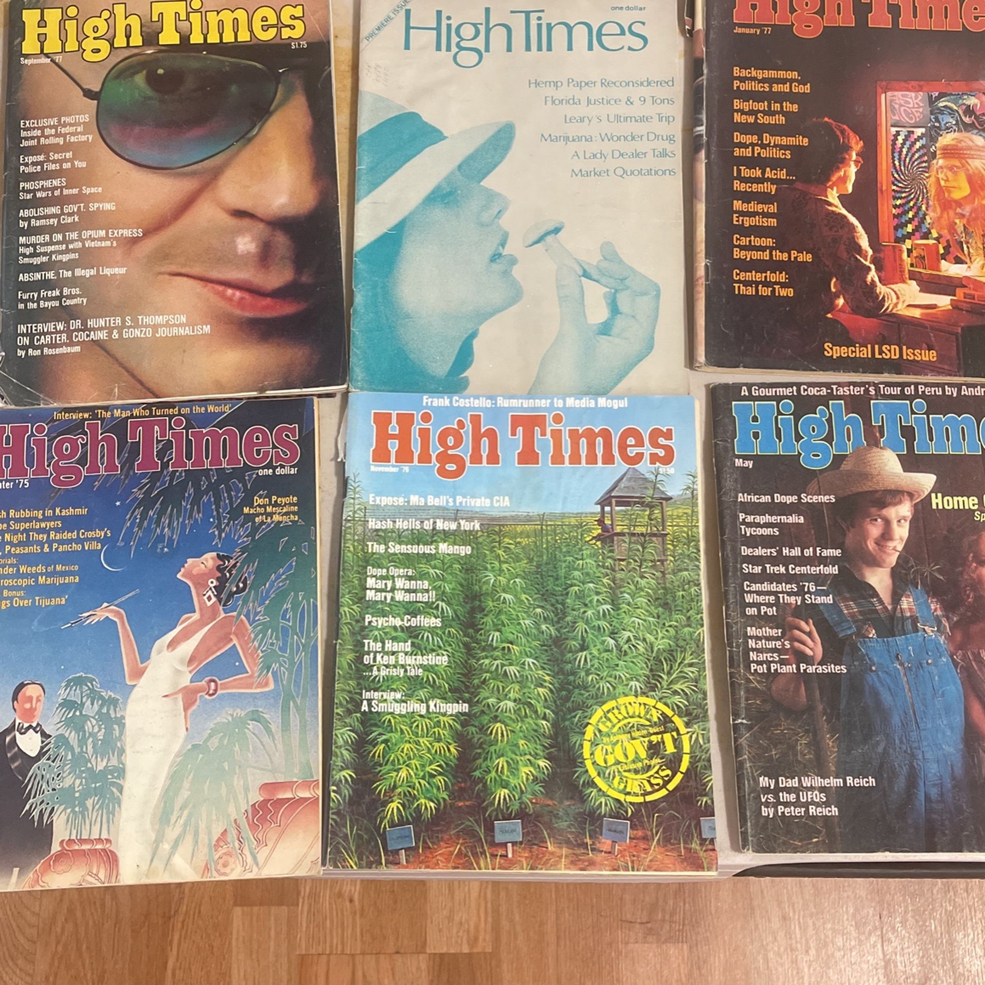 High Times Magazine 75-77 With Premier Issue