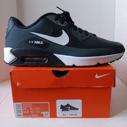 Size 13 Nike Air Max 90 Men's Spikeless Golf Shoes Black