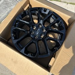 22” Oem Brand New Black 2024  Chevy Silverado High Country Factory Rims For Sale