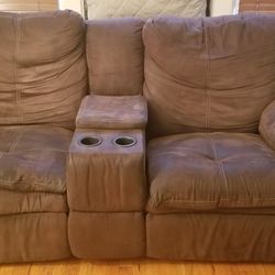 3 Piece MICROFIBER Sectional SOFA 4 RECLINERS