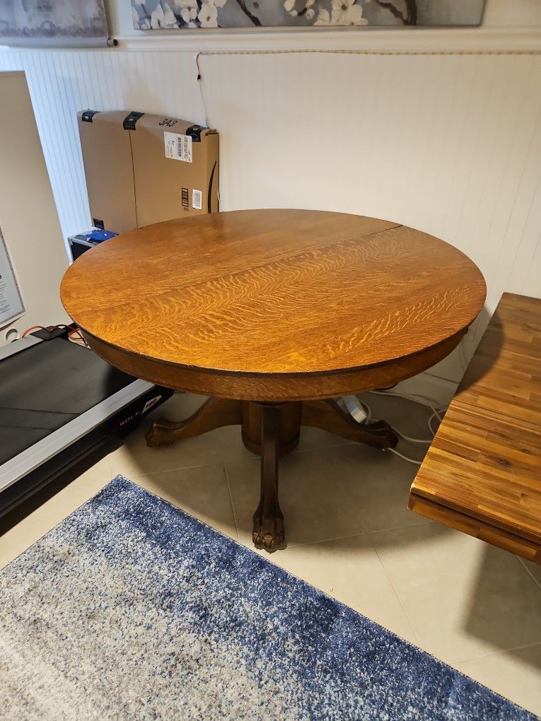 Round Solid Wood Antique Table