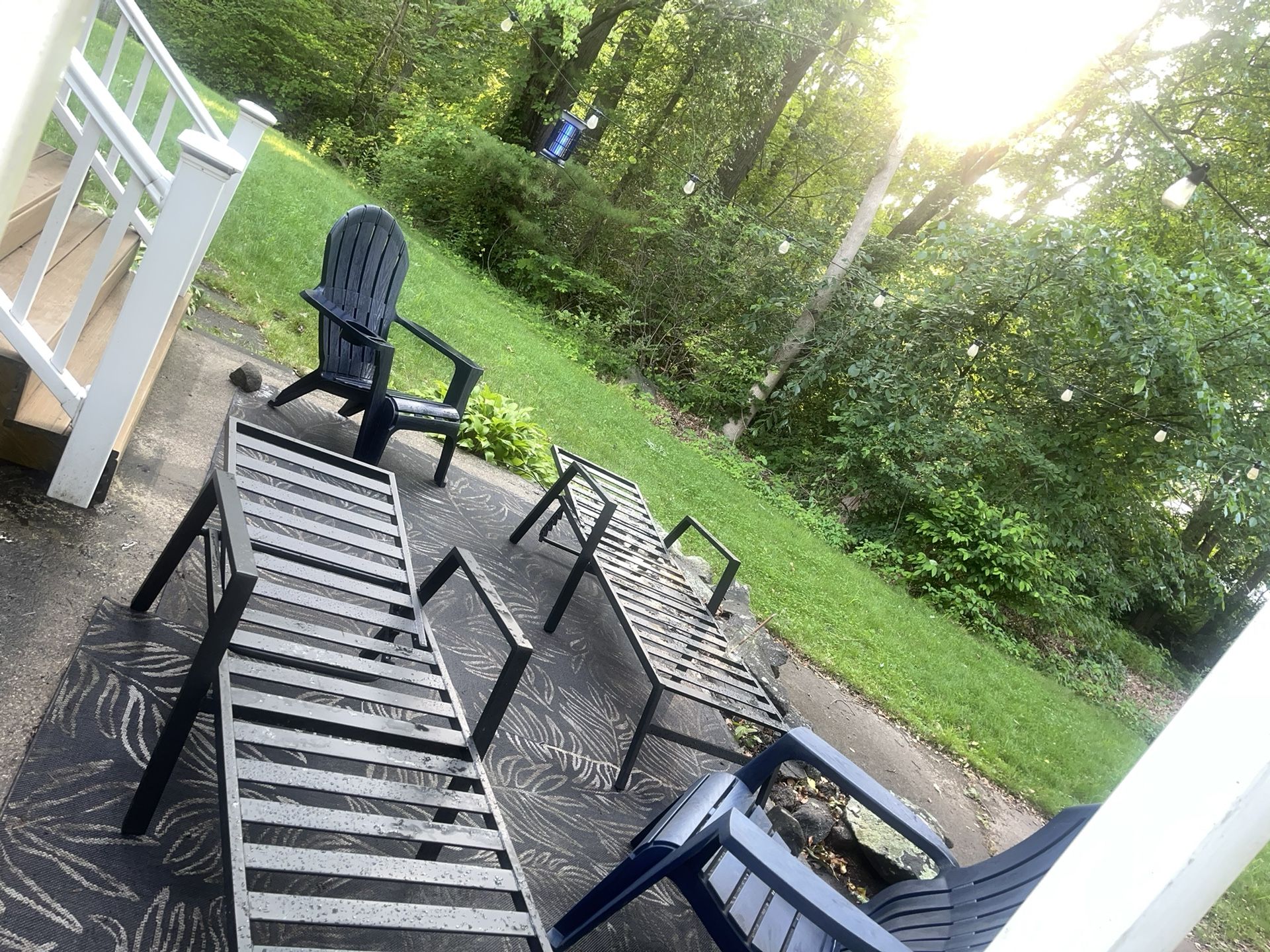 Outdoor Metal Lounge Chairs (Qty 2 For $50)