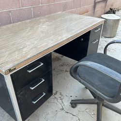 Desk With Glass Table Top