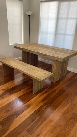 Kitchen table and bench (cost plus market)